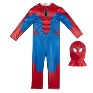 Marvel Spider-Man Padded Jumpsuit & Mask Costume, Boys' Large (10/12) NEW
